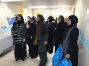 بالصور: الأخوات من "مجموعة التربية" في زيارة للأطفال المرضى في مستشفى تل هشومير